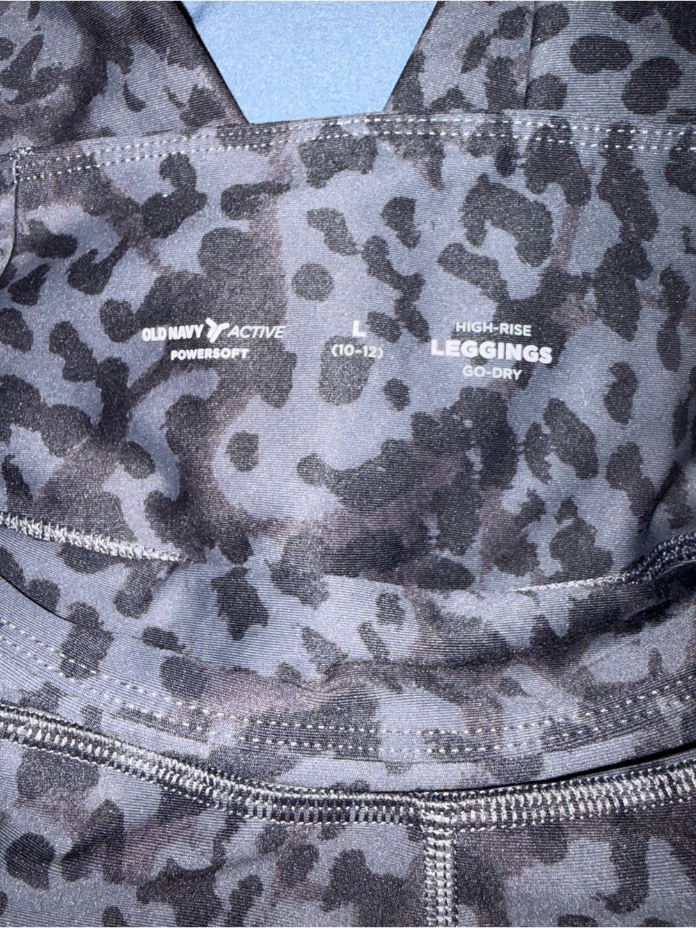 Old Navy Active Powersoft High-Rise Go-Dry Leggings | Girls Gray Leopard Print - Picture 7 of 7